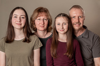 Matthias, Silke und Töchter Annika und Carolin als Portrait
